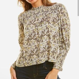 CELINA MOON SMOCKED BLOUSE XS